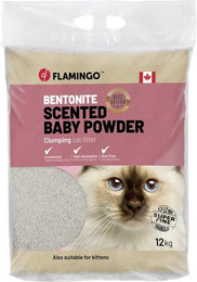 Produktbild von Flamingo Klumpstreu Kanada Bentonit mit Babypuderduft - 12 kg
