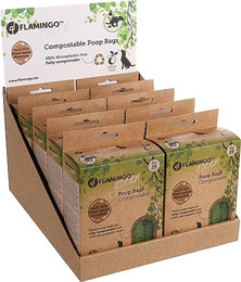 Produktbild von Flamingo kompostierbare Kotbeutel Cardun grün - 4 x 25 Stk.