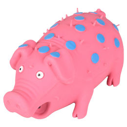 Produktbild von Flamingo Latex Schwein mit Punkten rosa - 160 g