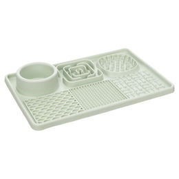 Produktbild von Flamingo Leckmatte Pengu rechteckig hellgrün, Maße: 30,5 x 20,5 x 4,5 cm