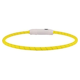 Produktbild von Flamingo LED Halsband Visio Light Nylon reflektierend gelb