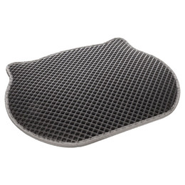 Produktbild von Flamingo Matz Katzenklo-Matte Katzenkopf grau