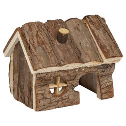 Flamingo Nagerhäuschen Grity Braun aus Rinderholz – Bild 1 von 4