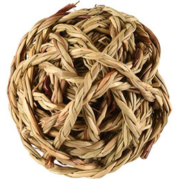 Produktbild von Flamingo Nagerspielzeug Ball mit Glocke aus Seegras