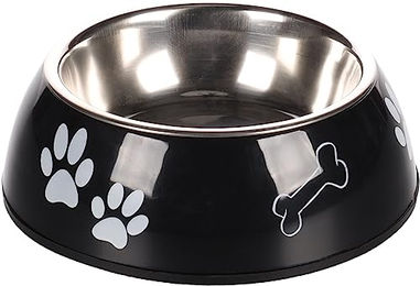 Produktbild von Flamingo Napf Divar Pfotenmuster Schwarz S - 230 ml