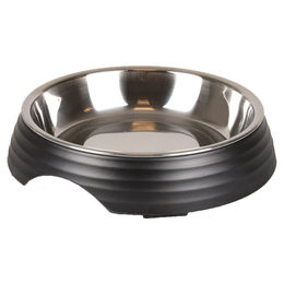 Produktbild von Flamingo Napf Katze Aschau geriffelt matt schwarz - 160 ml