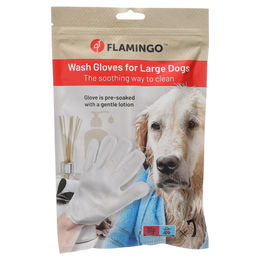 Flamingo Propy Waschhandschuh imprägniertes Tuch für Hunde – Bild 1 von 2