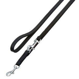 Produktbild von Flamingo Rondo Führleine aus Leder schwarz 240 cm - 240 cm
