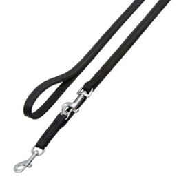 Produktbild von Flamingo Rondo Führleine genäht schwarz 200 cm - 200 cm