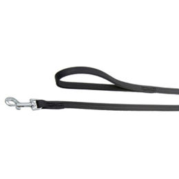 Produktbild von Flamingo Rondo Lederleine schwarz 130 cm - 130 cm