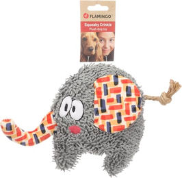 Flamingo Saffia Elefant Hundespielzeug mit Seil und Quietscher – Bild 1 von 3