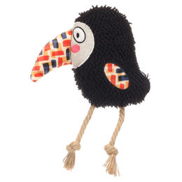 Flamingo Saffia Vogel Hundespielzeug mit Seil und Quietscher – Bild 1 von 3