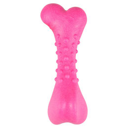 Flamingo Schaumstoff Hundeknochen Himbeerduft Rosa - 13 cm – Bild 1 von 9