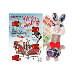 Produktbild von Flamingo Tierkuscheltier Hundespielzeug Weihnachten Kaninchen Hantelform