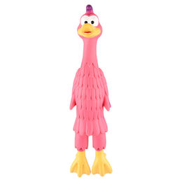 Flamingo Tierquietschie Hundespielzeug Latex Ente – Bild 1 von 2