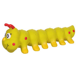 Flamingo Tierquietschie Hundespielzeug Latex Gwen Raupe grün - 26 cm – Bild 1 von 3