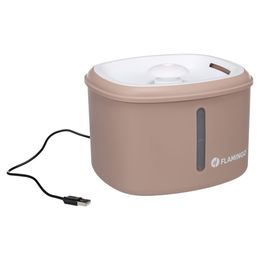 Produktbild von Flamingo Trinkbrunnen Finto beige für Katzen, Maße: 14 x 19 x 16,5 cm