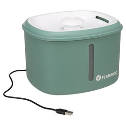 Produktbild von Flamingo Trinkbrunnen Finto grün für Hunde, Maße: 14 x 19 x 16,5 cm