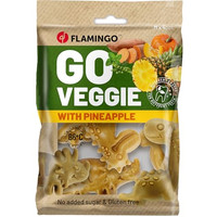 Produktbild von Flamingo Veggie Dino Hundesnack mit Ananas - 4 x 30 g