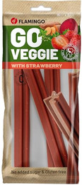 Produktbild von Flamingo Veggie Stick mit Erdbeere Hundesnack - 3 x 150 g