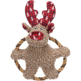 Produktbild von Flamingo Weihnachtsspielzeug Krola Rentier mit Seil Braun