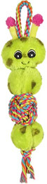 Produktbild von Flamingo Zerrspielzeug Miep Knotenball Raupe mit Seil grün