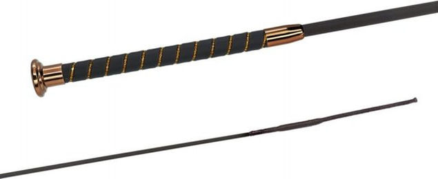 Produktbild von FLECK Dressurgerte SilkTouch CRYSTAL Coffee/schwarz - 110 cm