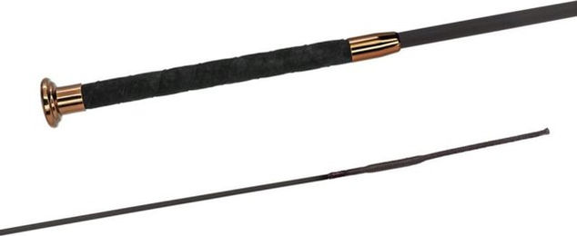 Produktbild von FLECK Dressurgerte SilkTouch PREMIUM Coffee/schwarz - 110 cm