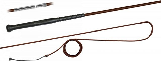 Produktbild von FLECK Longierpeitsche ERGO-Griff mit Schraubverschluss, 180 cm - braun