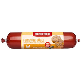 Produktbild von Fleischeslust Feines Geflügel mit Karotten, Süßkartoffel und Kamille Wurst - 800 g