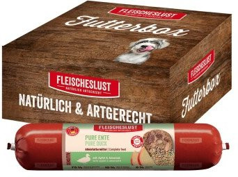 Produktbild von Fleischeslust Nassfutter Hund Adult Futterbox 6 x 800 g Ente, Apfel & Amarant 6x800 g