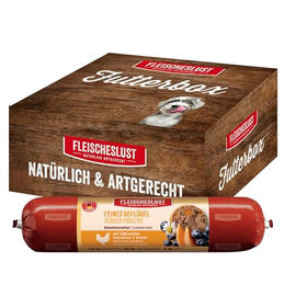 Fleischeslust Nassfutter Hund Adult Futterbox 6x 800 g Geflügel, Heidelbeere, Süßkartoffel & Kamille 6x800 g – Bild 1 von 8