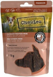 Produktbild von Fleischstreifen MINI Hundeleckerli aus 100 % Wildfleisch - 70 g