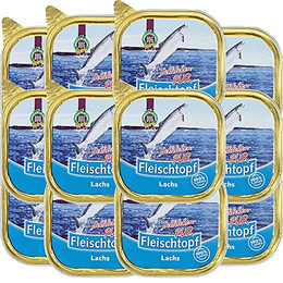 Produktbild von Fleischtopf Schälchen PUR Lachs - 12 x 200 g