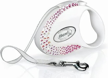 Produktbild von FLEXI automatische Hundeleine Glam S Petite Composition weiß 3m - 3 m