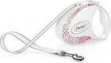 Produktbild von FLEXI Automatische Leine Glam M Perlmutt Weiß 5 m - 5 m