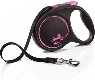 Produktbild von flexi Black Design M Gurt 5 m Roll-Leine für Hunde bis 25 kg - 5 m