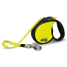 Produktbild von flexi NEON schwarz/neon, Größe: M / Länge: 5 m / Leine: Seil