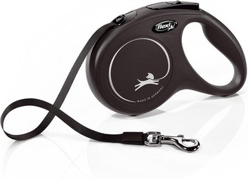 Produktbild von flexi New Classic Gurt-Leine M 5 m schwarz - 5 m