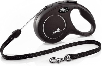 Produktbild von flexi New Classic S Seil-Rollleine 8 m Schwarz - 8 m