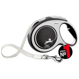 flexi New Comfort Gurt-Leine L 8 m schwarz - 8 m – Bild 1 von 7