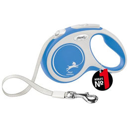 flexi New Comfort S Gurt Roll-Leine 5 m blau - 5 m – Bild 1 von 6