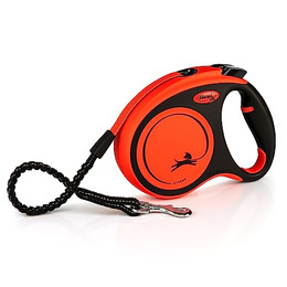 Produktbild von flexi Xtreme M Gurt-Rollleine 5 m orange/schwarz - 5 m