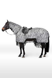 Fliegendecke für Pferde mit Fransen Horze Defender – Bild 1 von 4