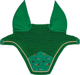 Produktbild von Fliegenhaube aus Samt für Pferde Kentucky Horsewear Fly Veil Wellington Horse Printing