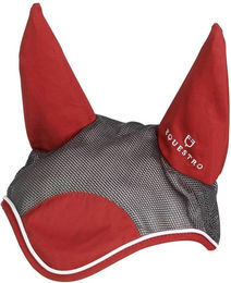 Produktbild von Fliegenhaube für Pferd mit weißem Zierband Equestro