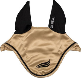 Produktbild von Fliegenhaube für Pferde aus Satin mit elastischen Ohren