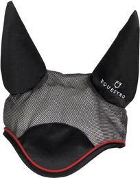 Produktbild von Fliegenhaube für Pferde mit rotem Besatz Equestro