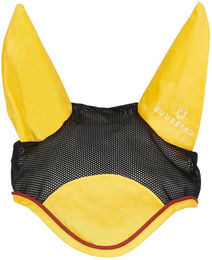 Produktbild von Fliegenhaube für Pferde mit rotem Besatz Equestro