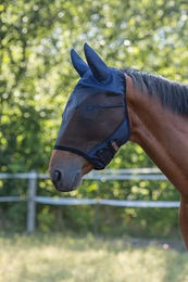 Produktbild von Fliegenmaske für Pferde mit Ohrenschutz Covalliero SuperFly